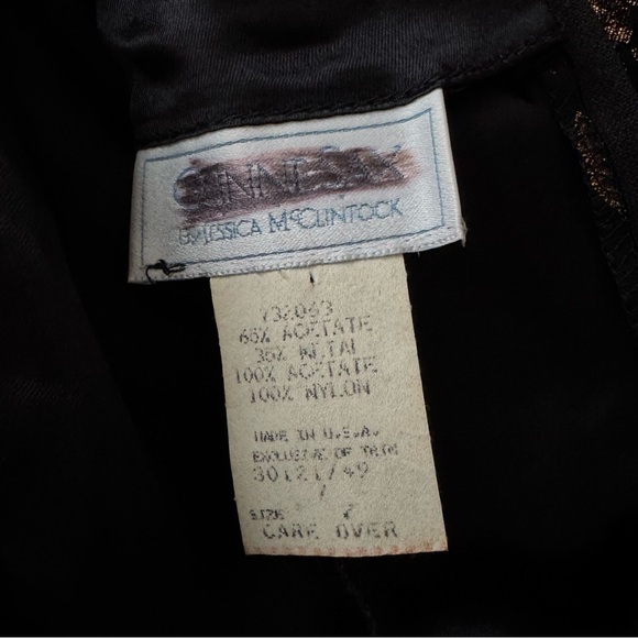 Vintage Gunne Sax Jessica McClintock 80s Copper Floral Maxi Party Dress Size 7 - Picture 5 of 13